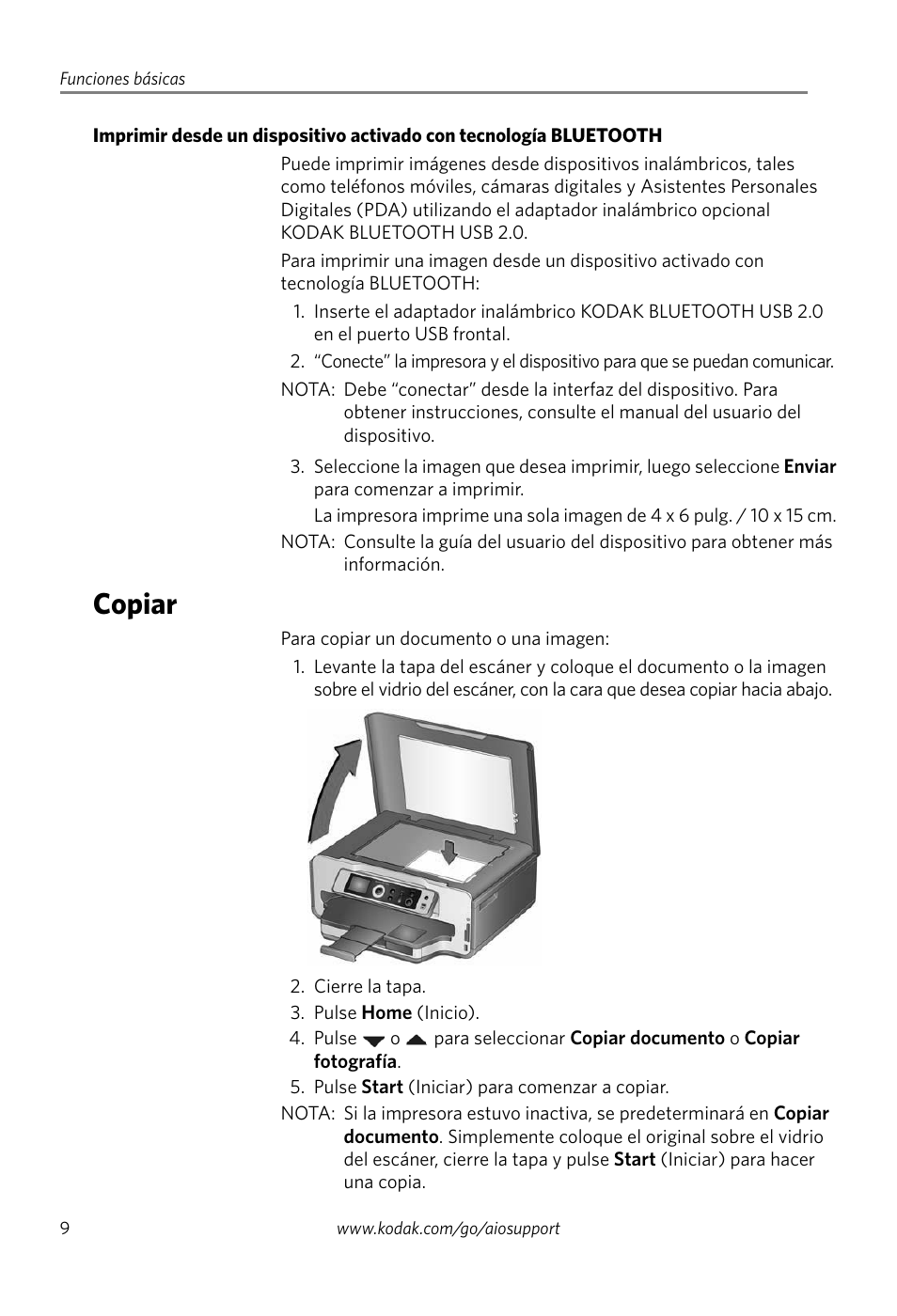 Copiar | Kodak ESP 7250 User Manual | Page 12 / 20