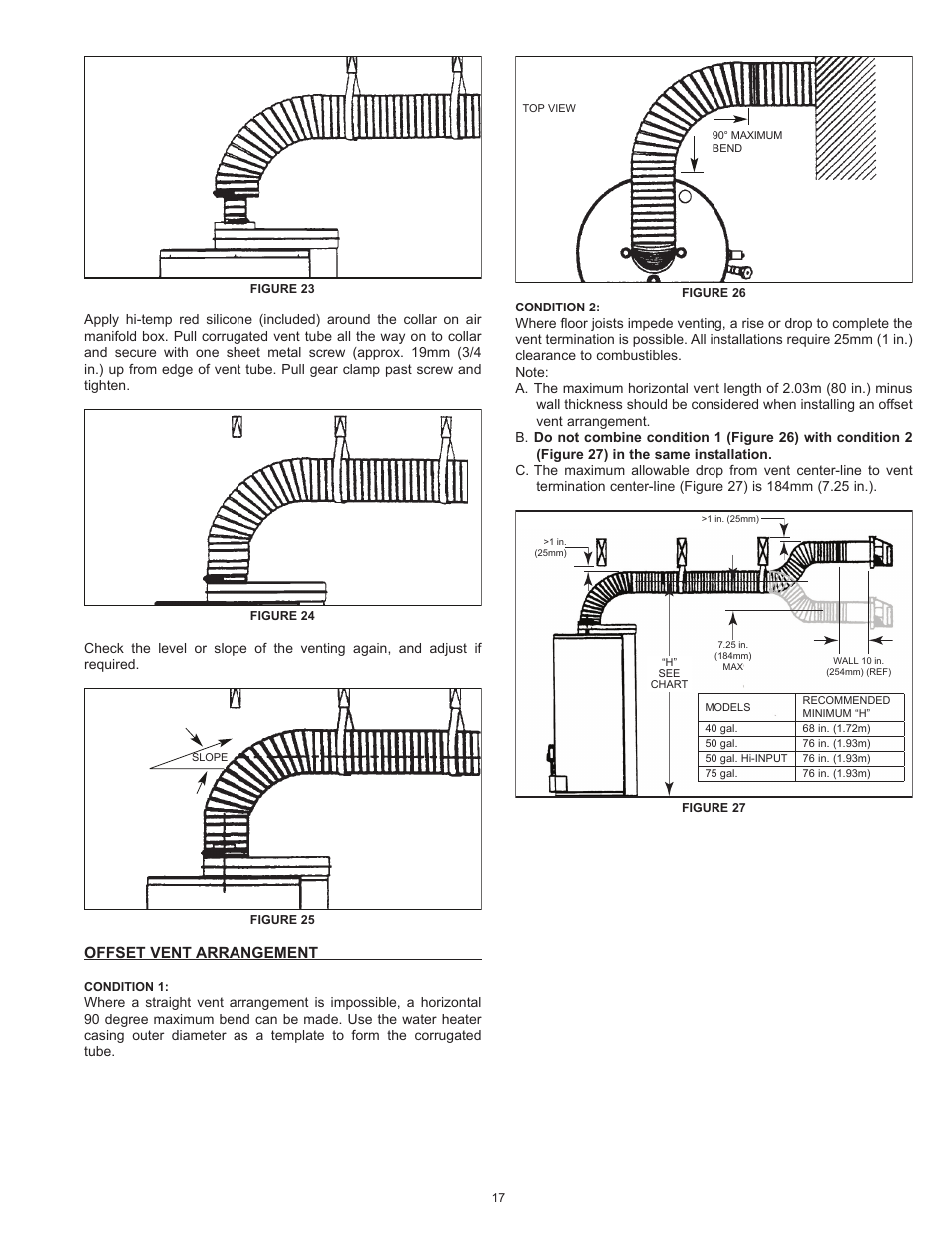 Offset vent arrangement | A.O. Smith 186589-004 User Manual | Page 17 / 31