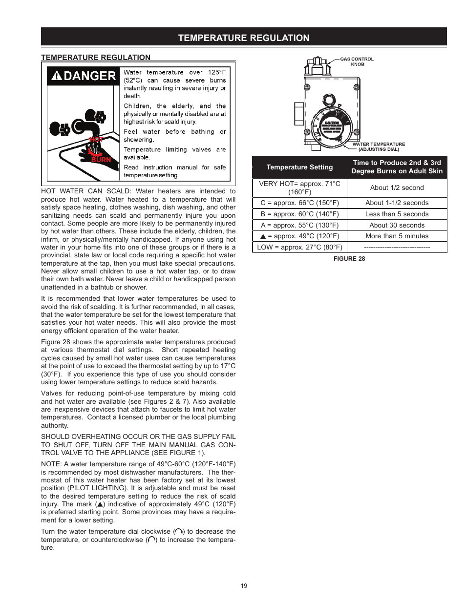 Temperature regulation | A.O. Smith 186589-004 User Manual | Page 19 / 31