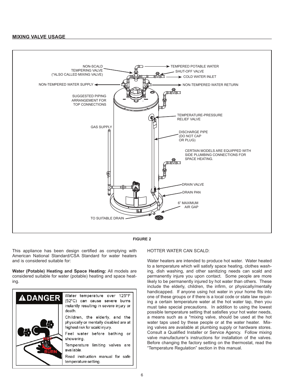 Mixing valve usage | A.O. Smith 186589-004 User Manual | Page 6 / 31