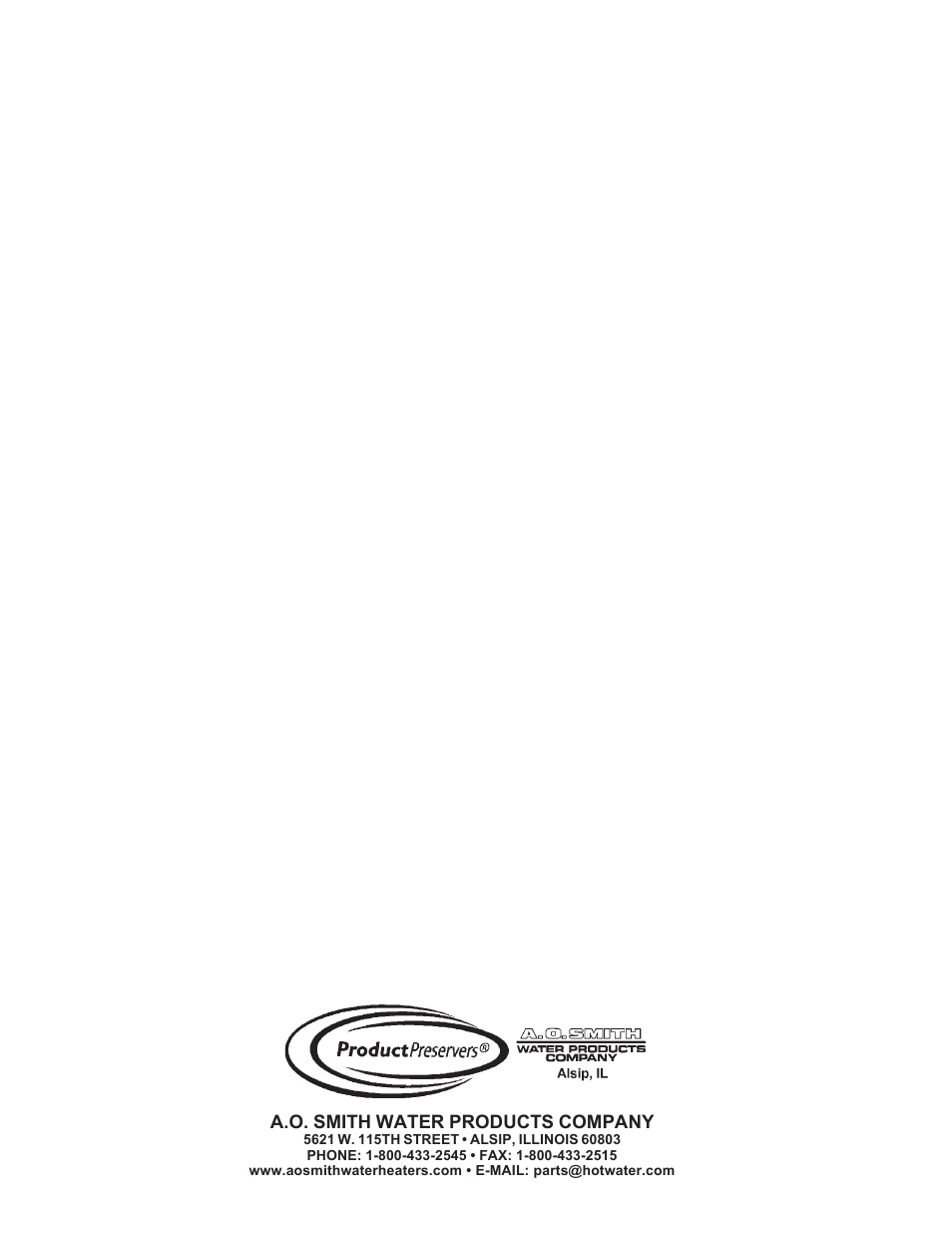 A.o. smith water products company | A.O. Smith BTR 151 THRU 201/A User Manual | Page 28 / 28