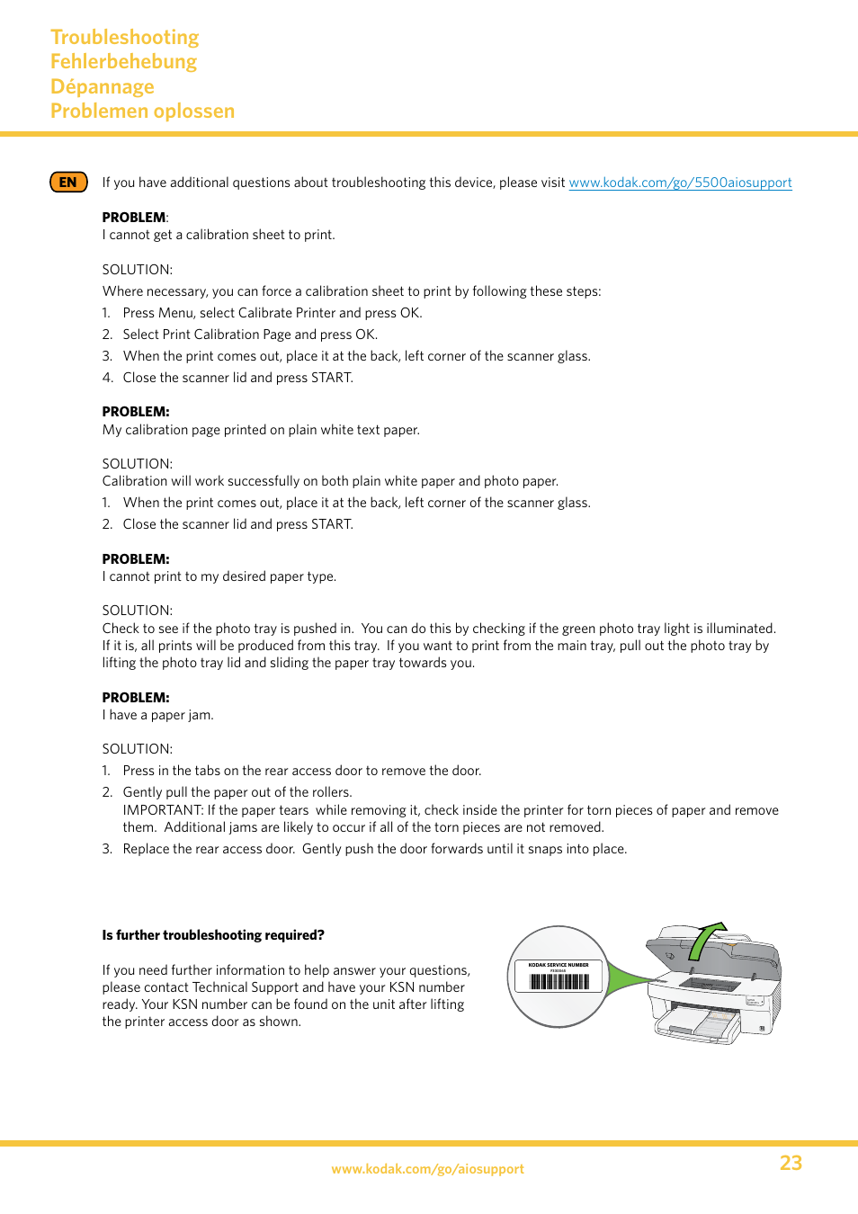 Kodak 5500 User Manual | Page 23 / 32