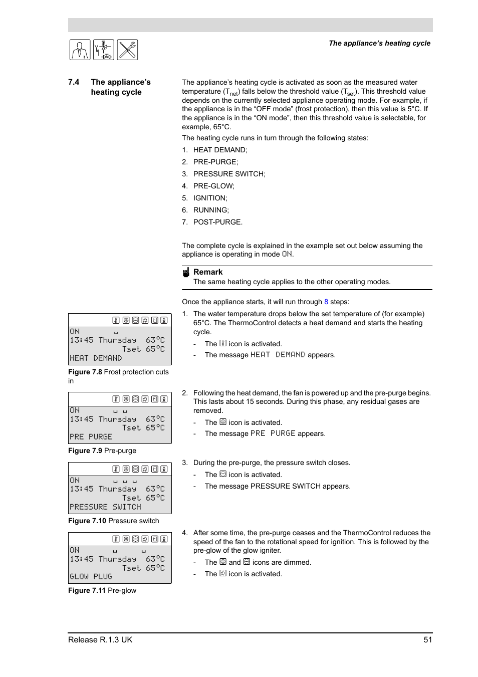 4 the appliance’s heating cycle, The appliance’s heating cycle, 4 the appliance’s | Heating cycle | A.O. Smith BFC - 28 User Manual | Page 51 / 96
