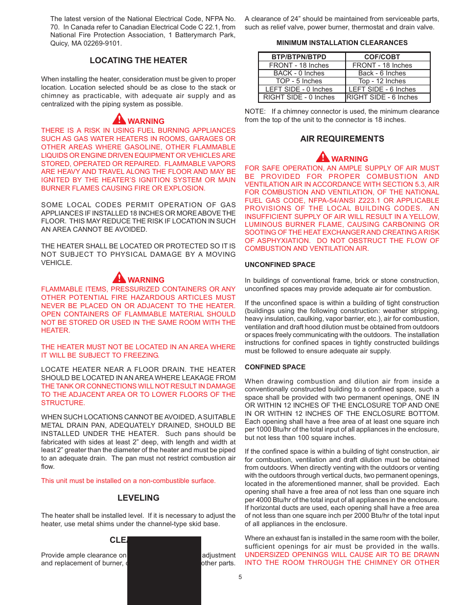 A.O. Smith COF User Manual | Page 5 / 16