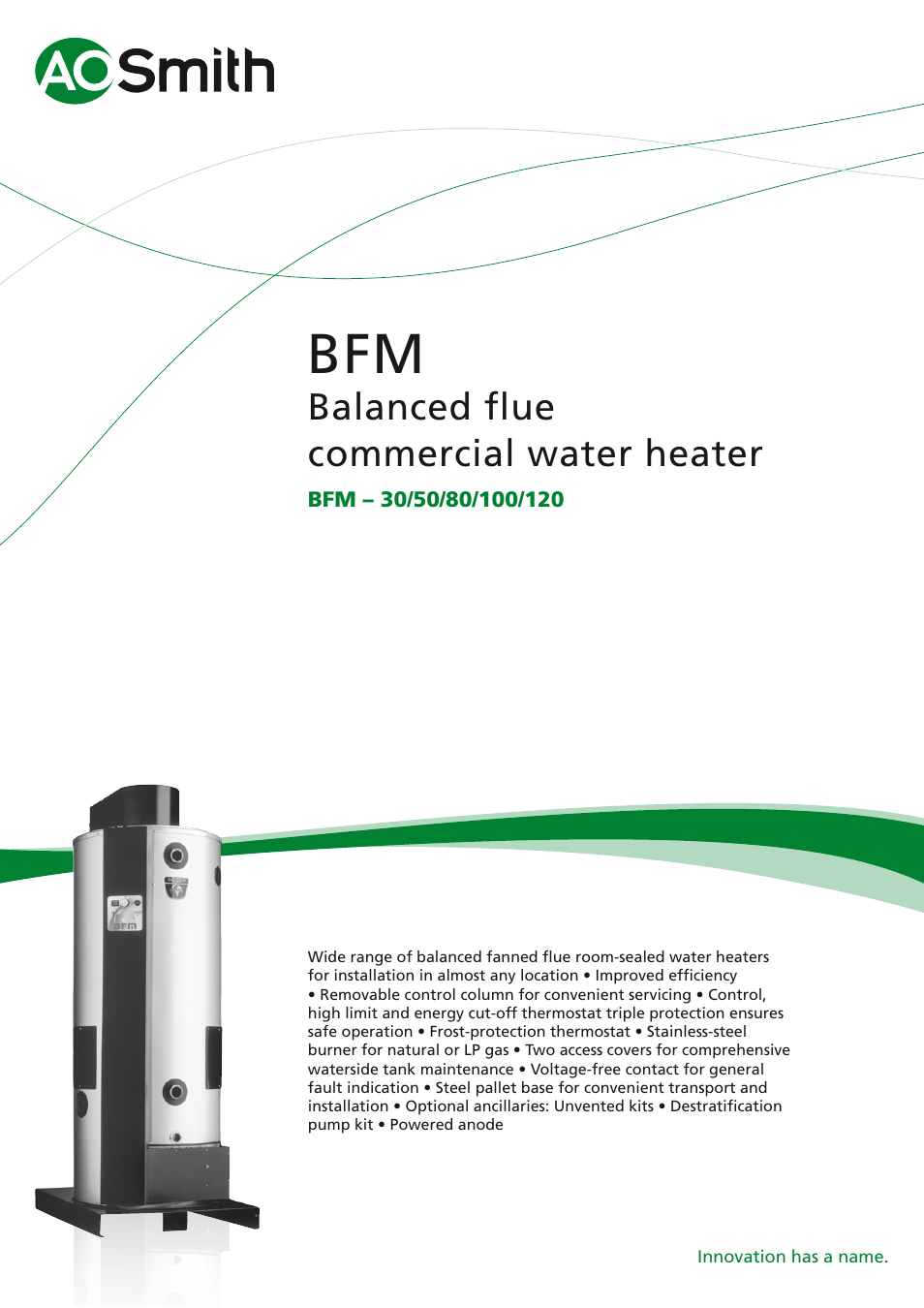 A.O. Smith BFM - 120 User Manual | 6 pages
