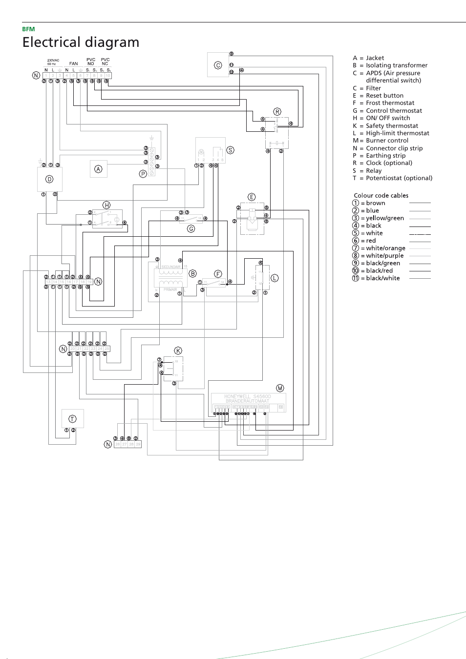 Electrical diagram | A.O. Smith BFM - 120 User Manual | Page 5 / 6