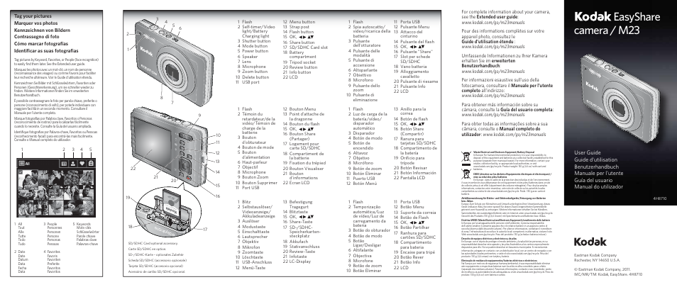 Kodak M23 User Manual | 2 pages