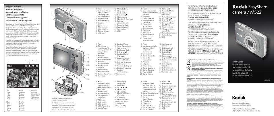 Kodak M522 User Manual | 2 pages