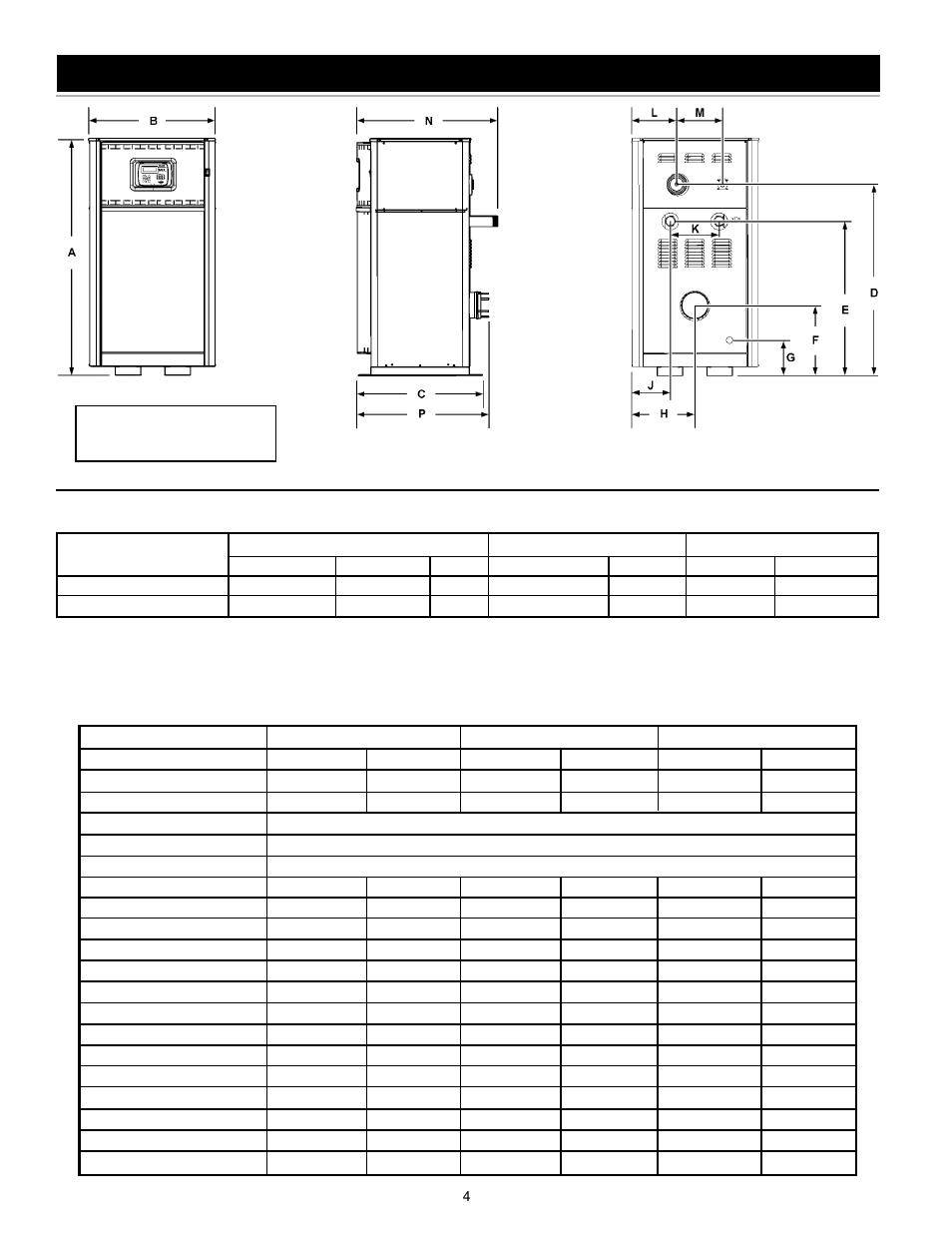 Dimension and capacity data | A.O. Smith VB/VW-500 User Manual | Page 4 / 44