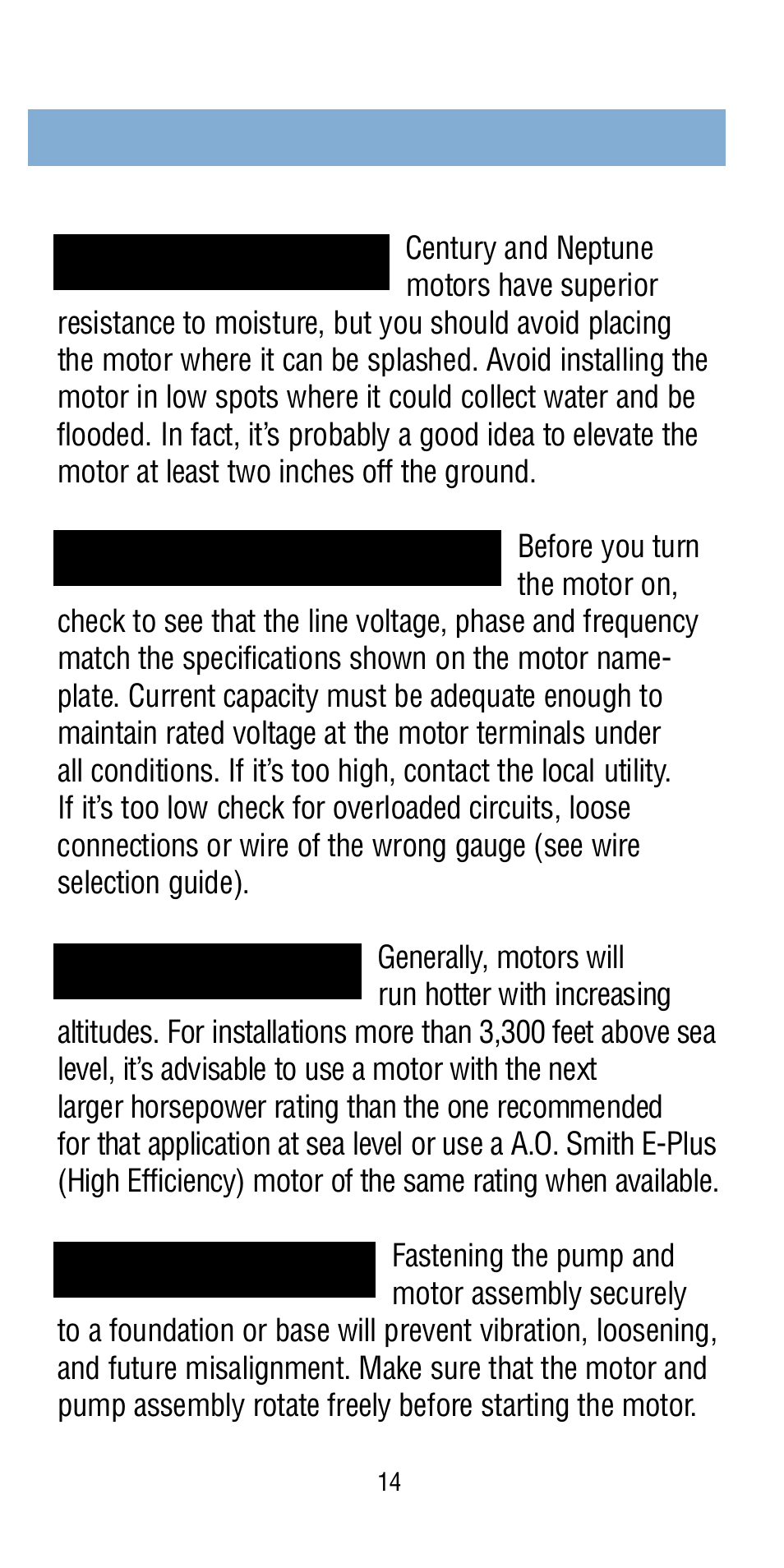 A.O. Smith Century Pool & Spa Motor User Manual | Page 15 / 59