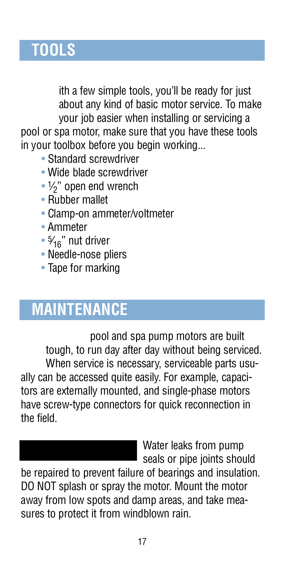 A.O. Smith Century Pool & Spa Motor User Manual | Page 18 / 59