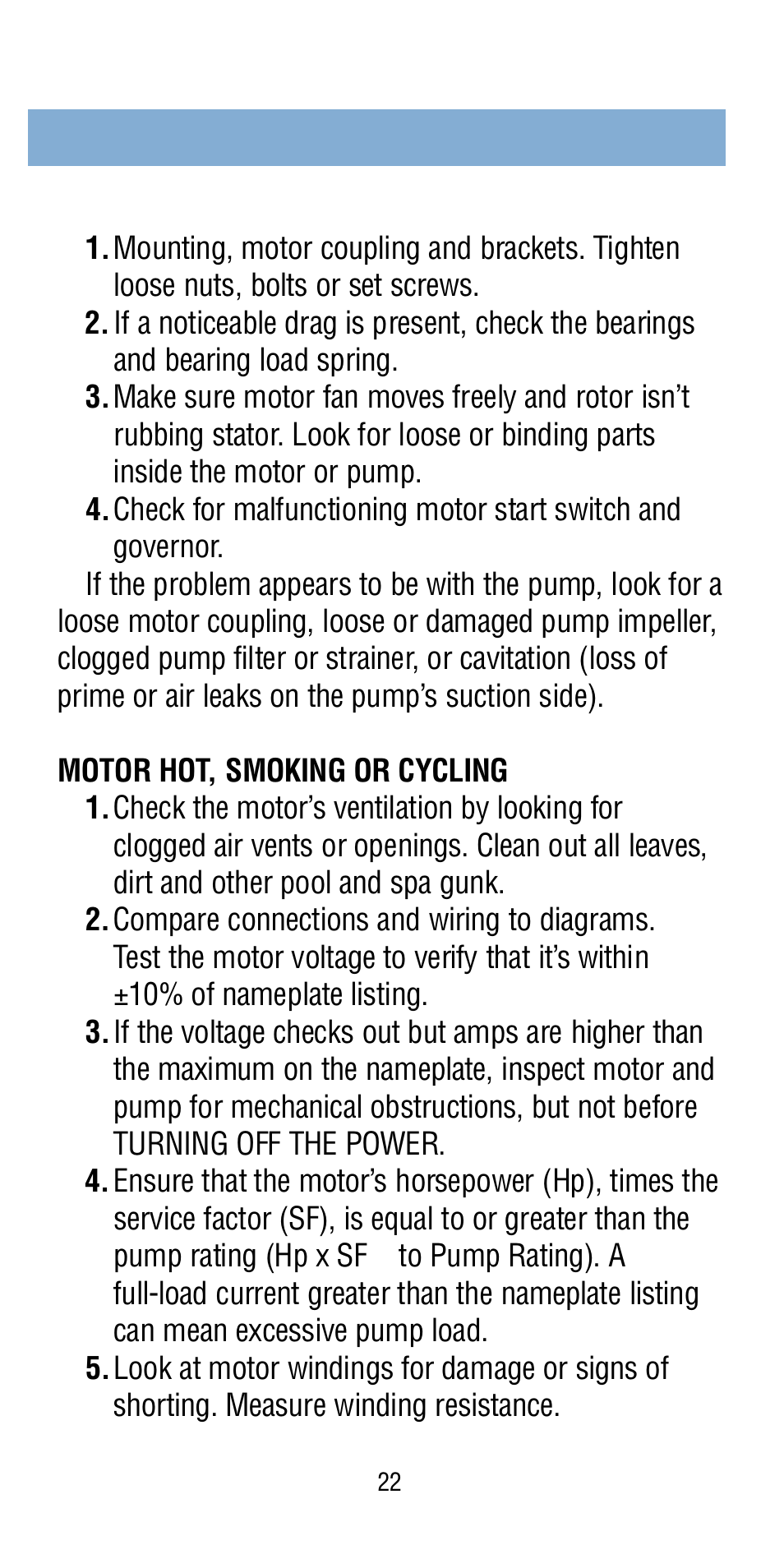 A.O. Smith Century Pool & Spa Motor User Manual | Page 23 / 59
