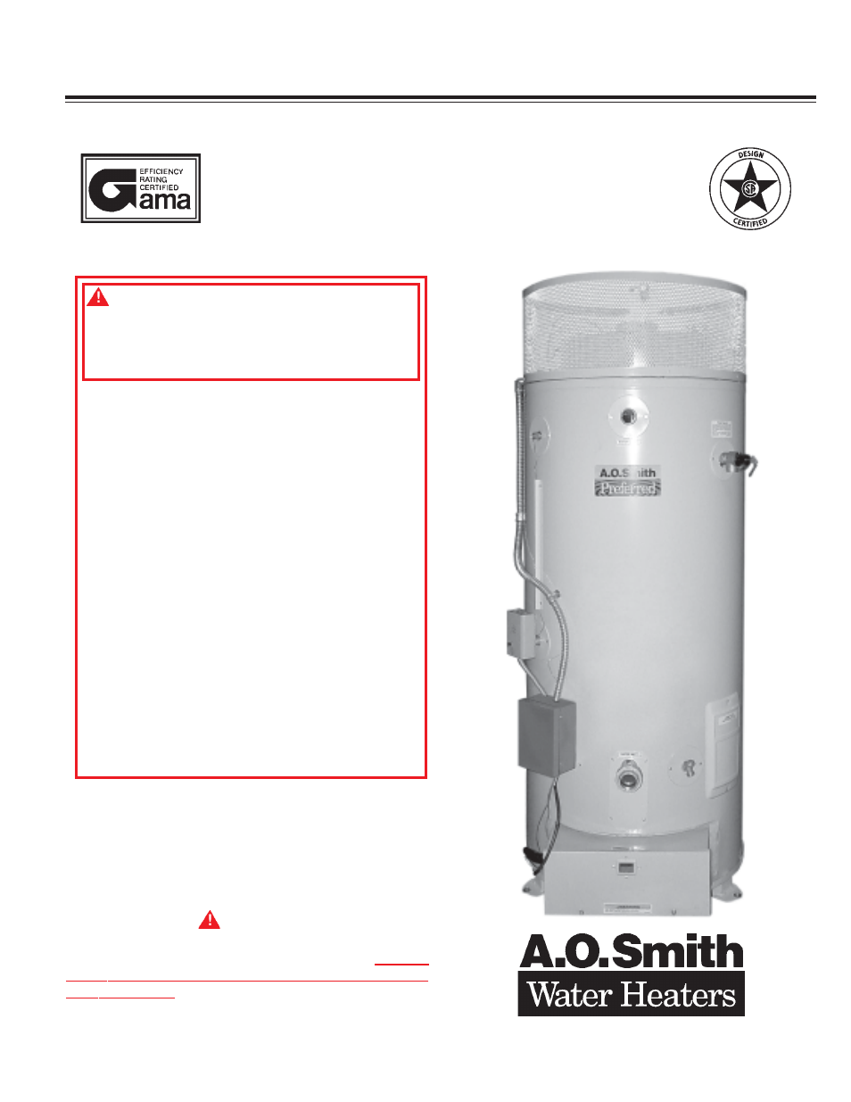 A.O. Smith BPD-400 User Manual | 36 pages