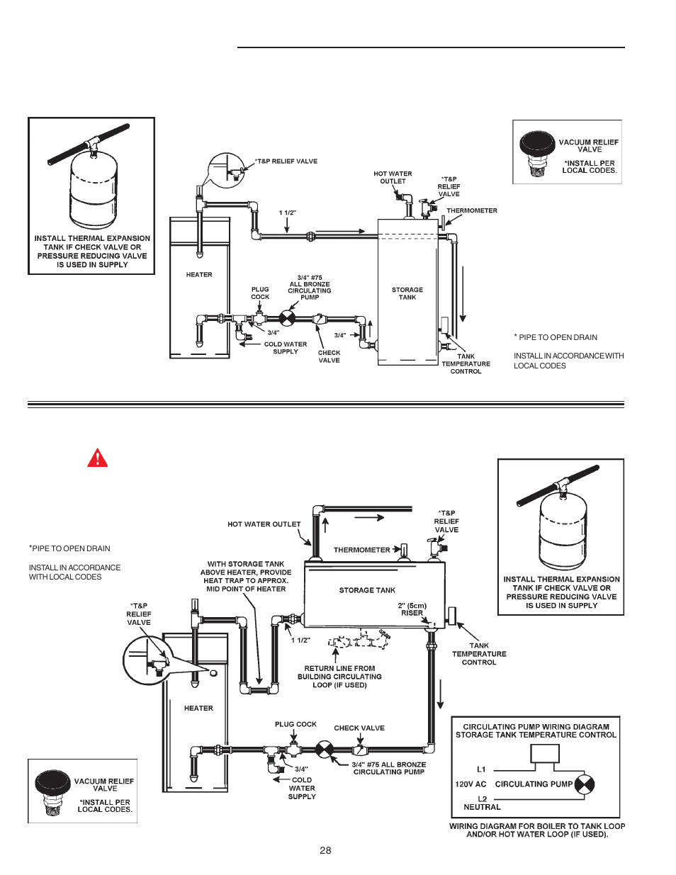 Installation diagrams | A.O. Smith BPD-400 User Manual | Page 28 / 36