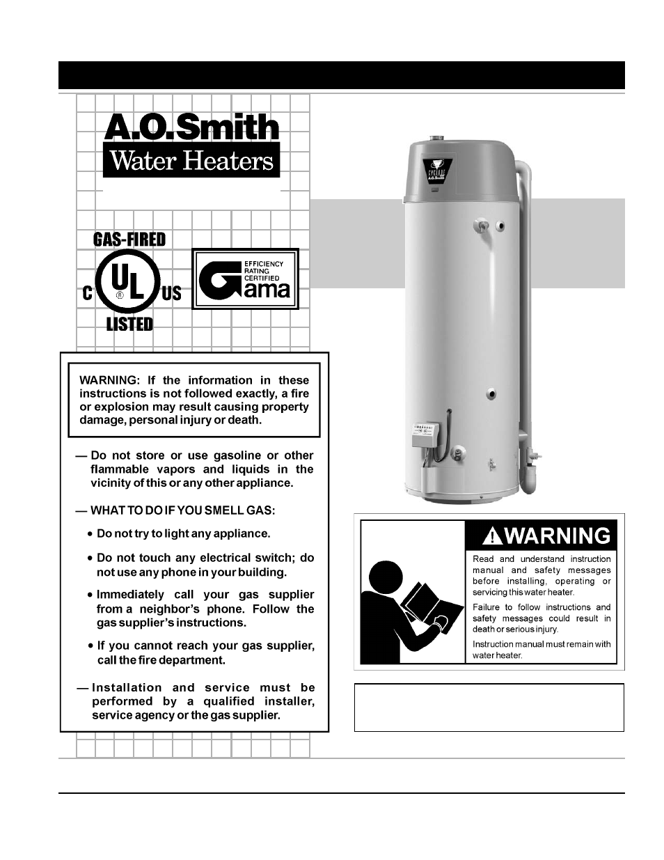 A.O. Smith W/HOT User Manual | 36 pages