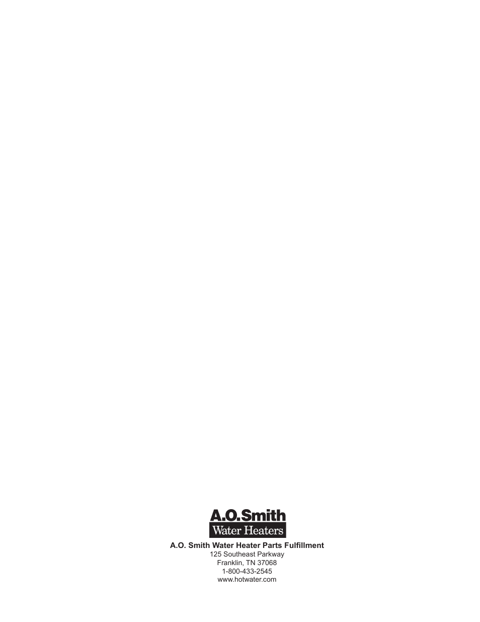 A.O. Smith BTR(C) 120 Thru 400A Standard User Manual | Page 8 / 8