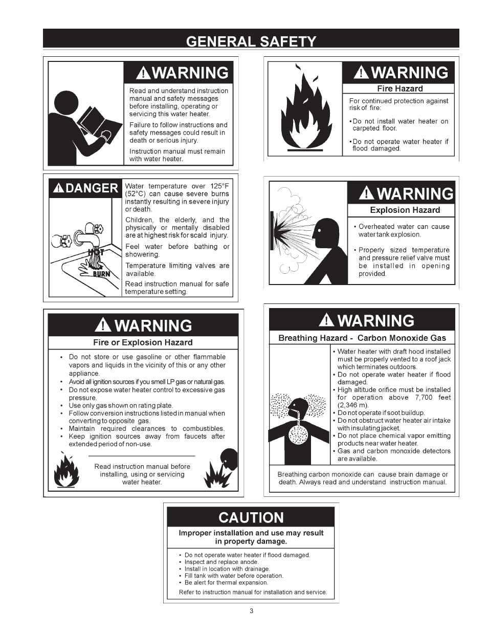 General safety | A.O. Smith 185874-001 User Manual | Page 3 / 32