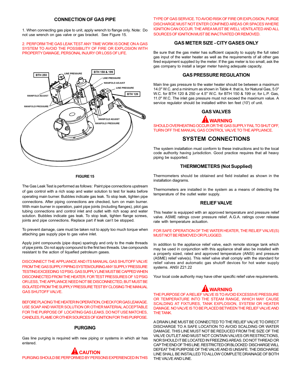 System connections | A.O. Smith BTH 120 - 250 User Manual | Page 13 / 32