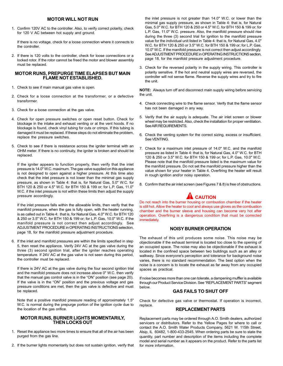 A.O. Smith BTH 120 - 250 User Manual | Page 30 / 32