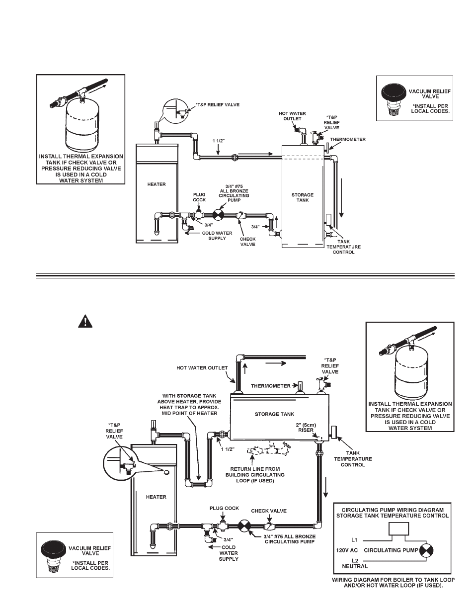 Installation diagrams | A.O. Smith BTH 120-250(A) User Manual | Page 23 / 32
