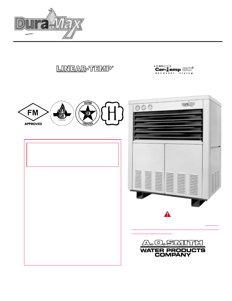 A.O. Smith DB/DW-720-1810 User Manual | 44 pages