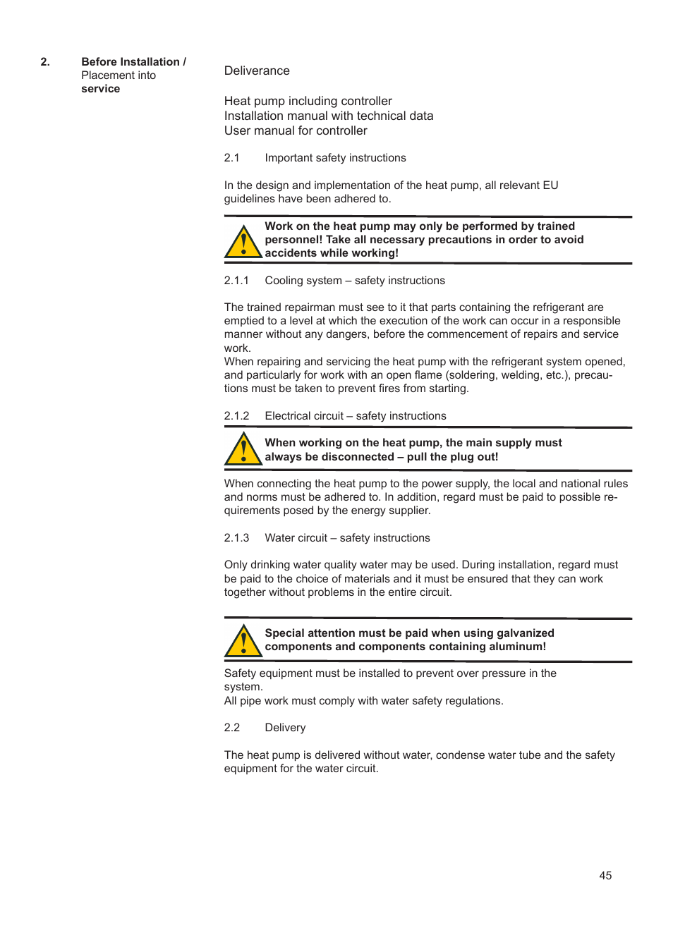 A.O. Smith AHD 290 User Manual | Page 45 / 129