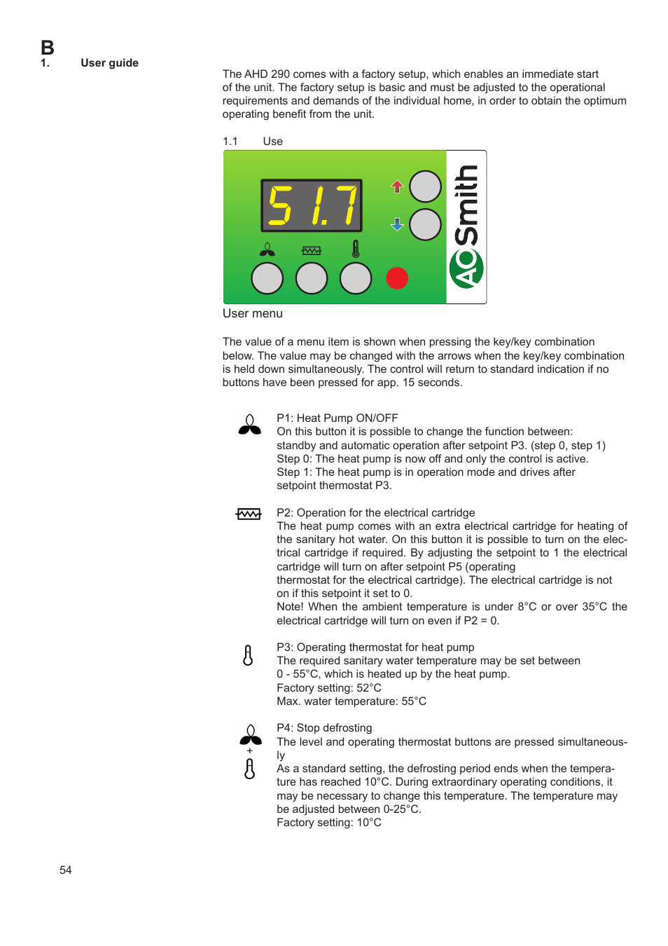 A.O. Smith AHD 290 User Manual | Page 54 / 129