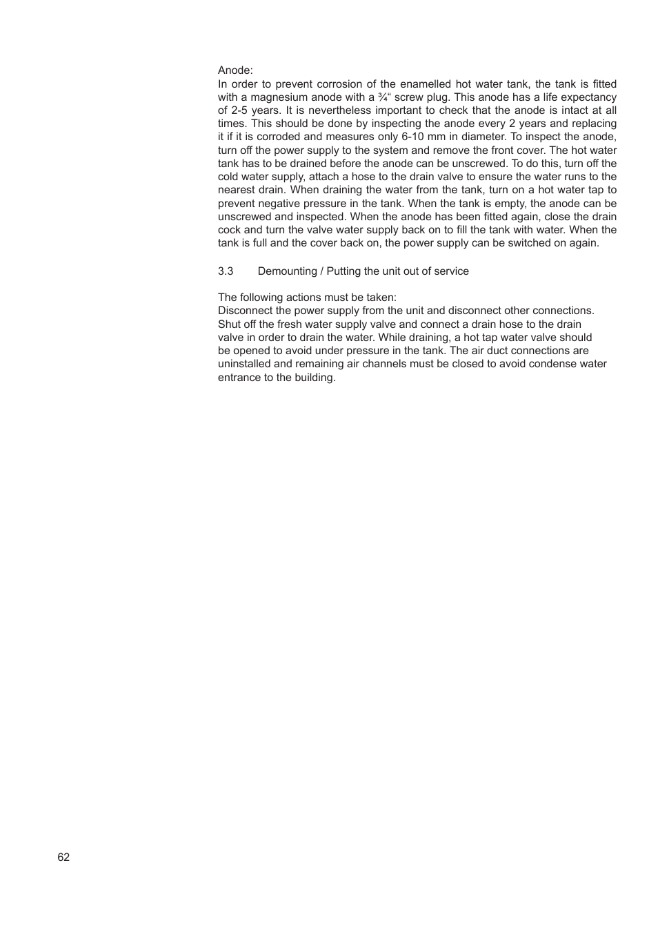 A.O. Smith AHD 290 User Manual | Page 62 / 129