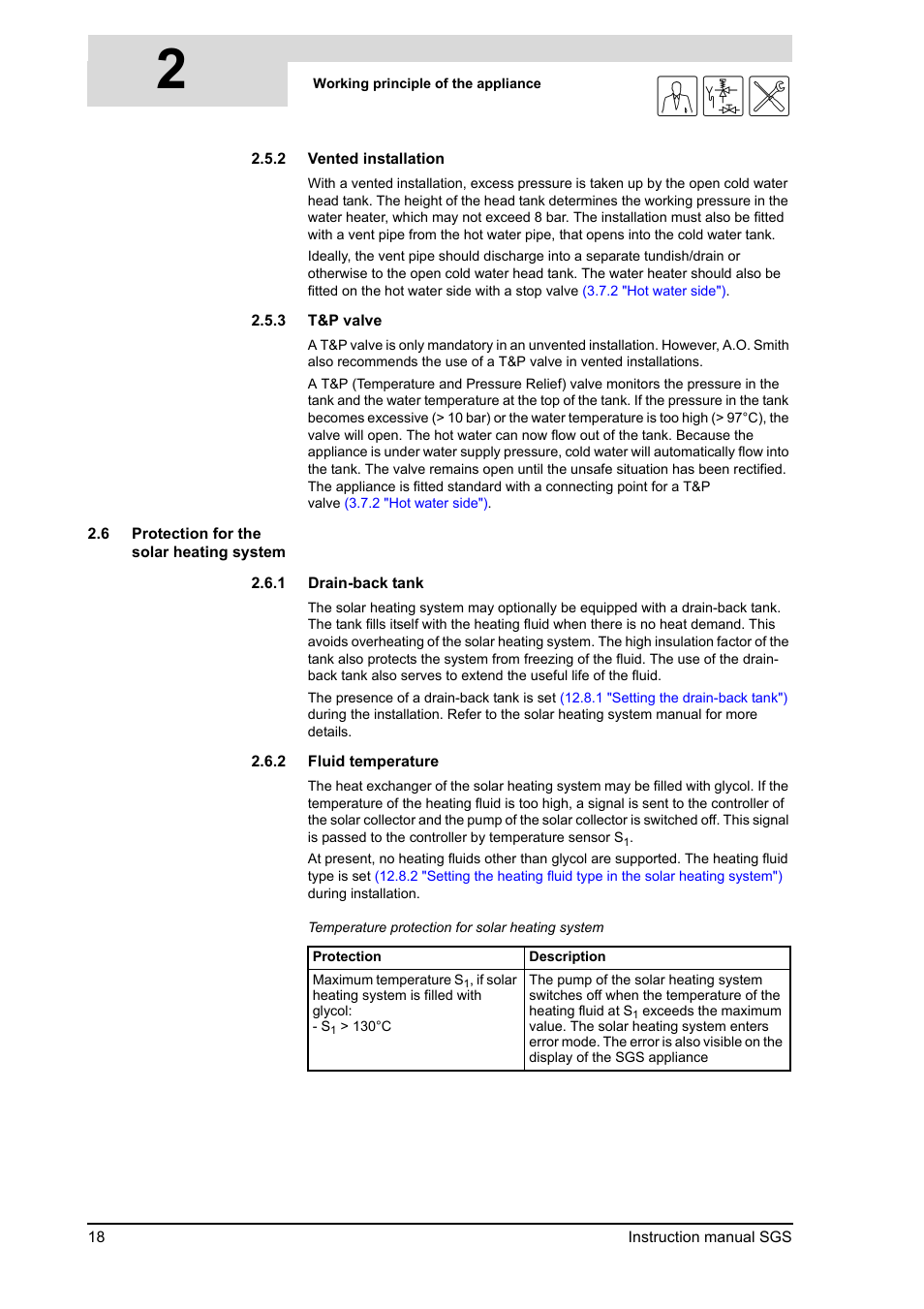 Protection for the solar heating system, 2gis | A.O. Smith 30 User Manual | Page 18 / 114