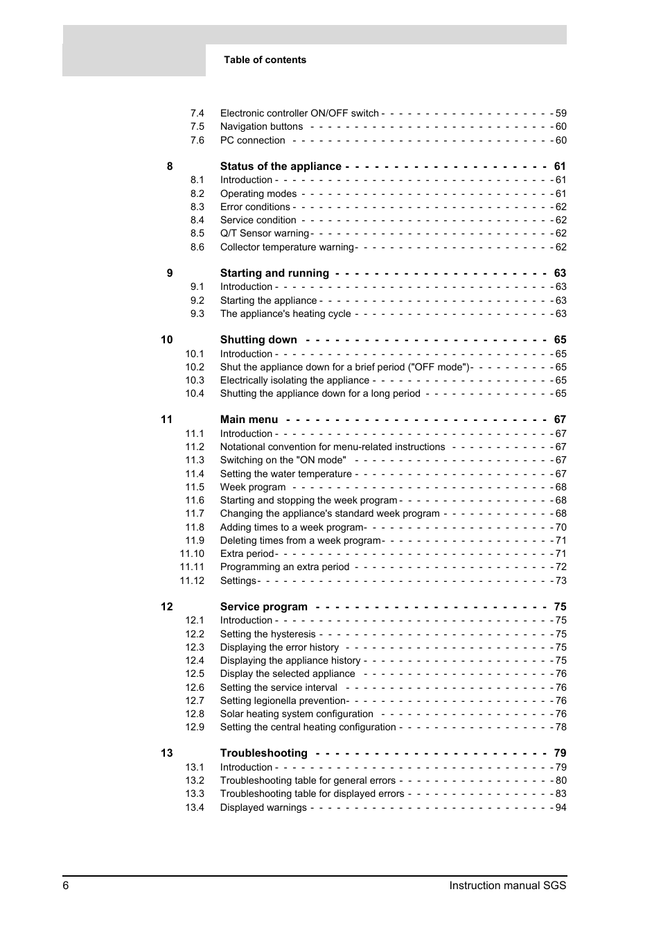 A.O. Smith 30 User Manual | Page 6 / 114
