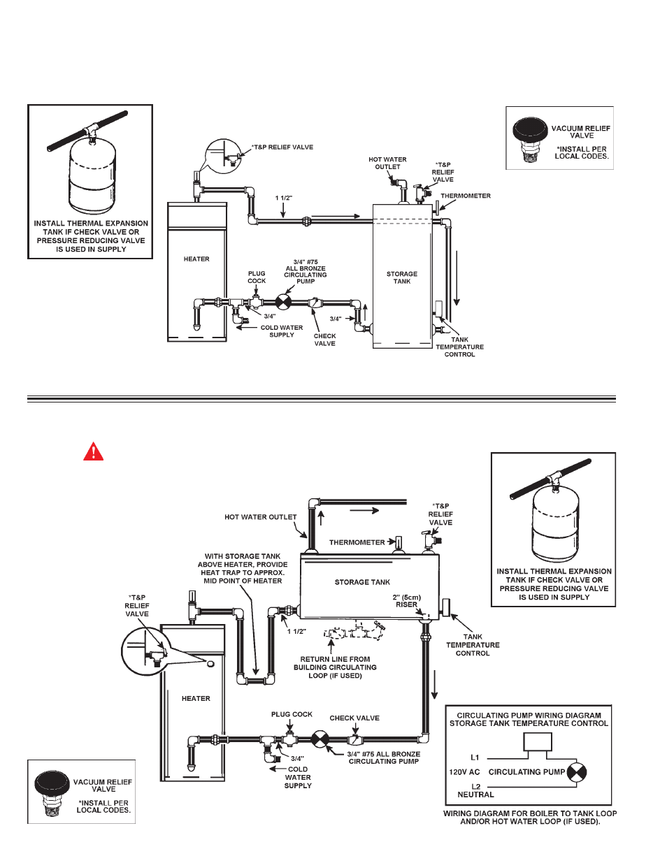 Installation diagrams | A.O. Smith BTH 300A User Manual | Page 26 / 36