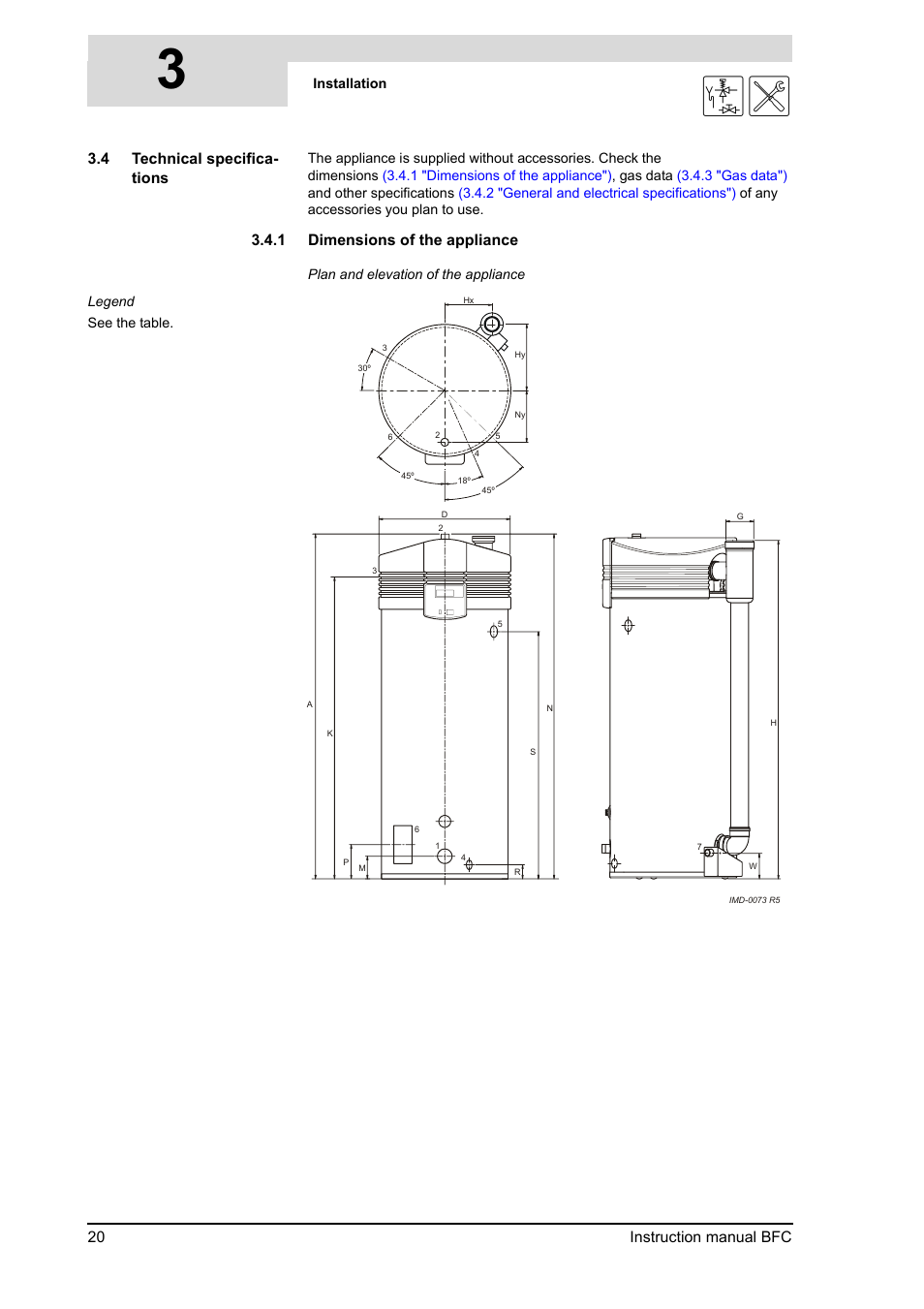 Technical specifications | A.O. Smith 120 through 250 Series User Manual | Page 20 / 98