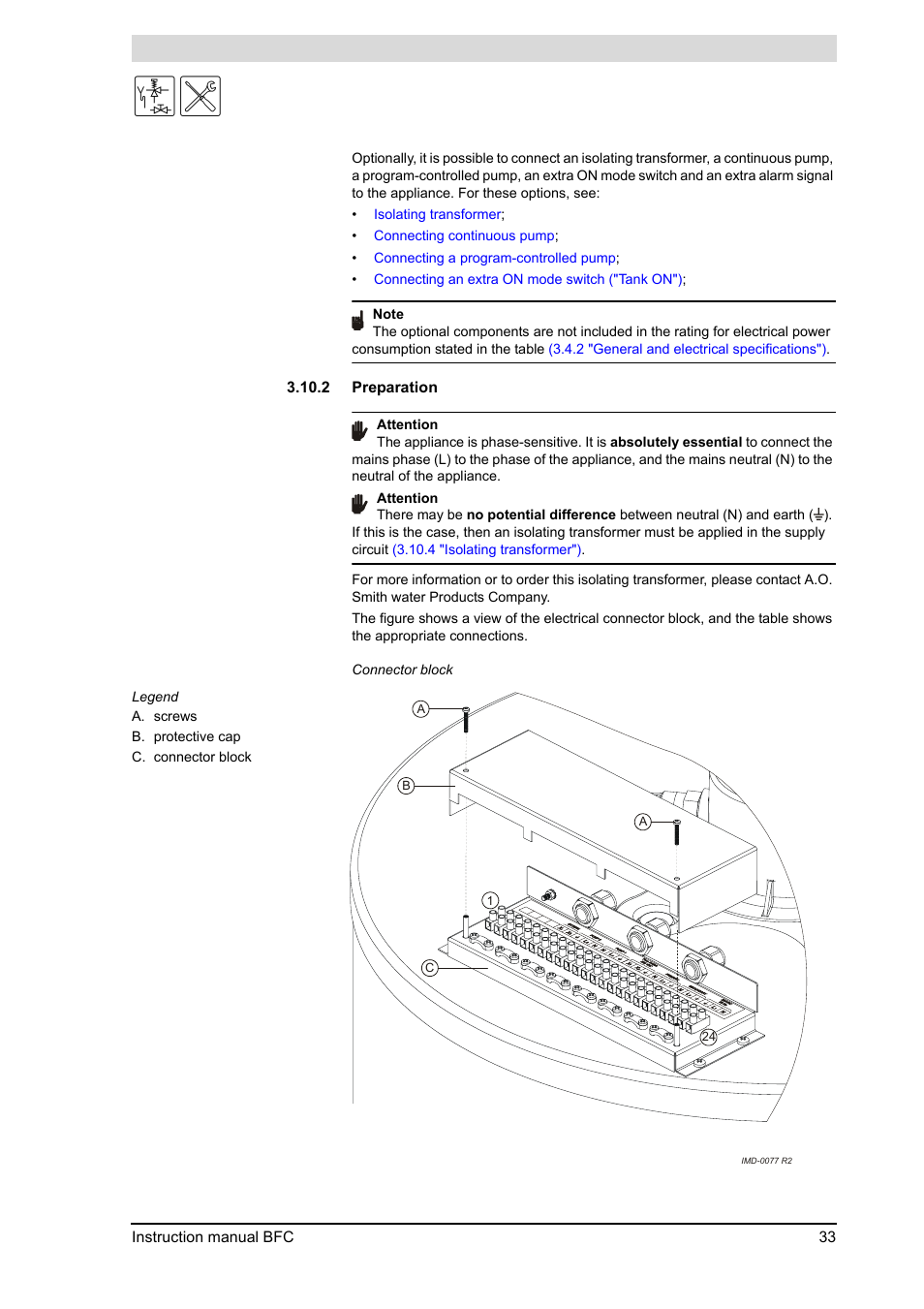 Preparation | A.O. Smith 120 through 250 Series User Manual | Page 33 / 98