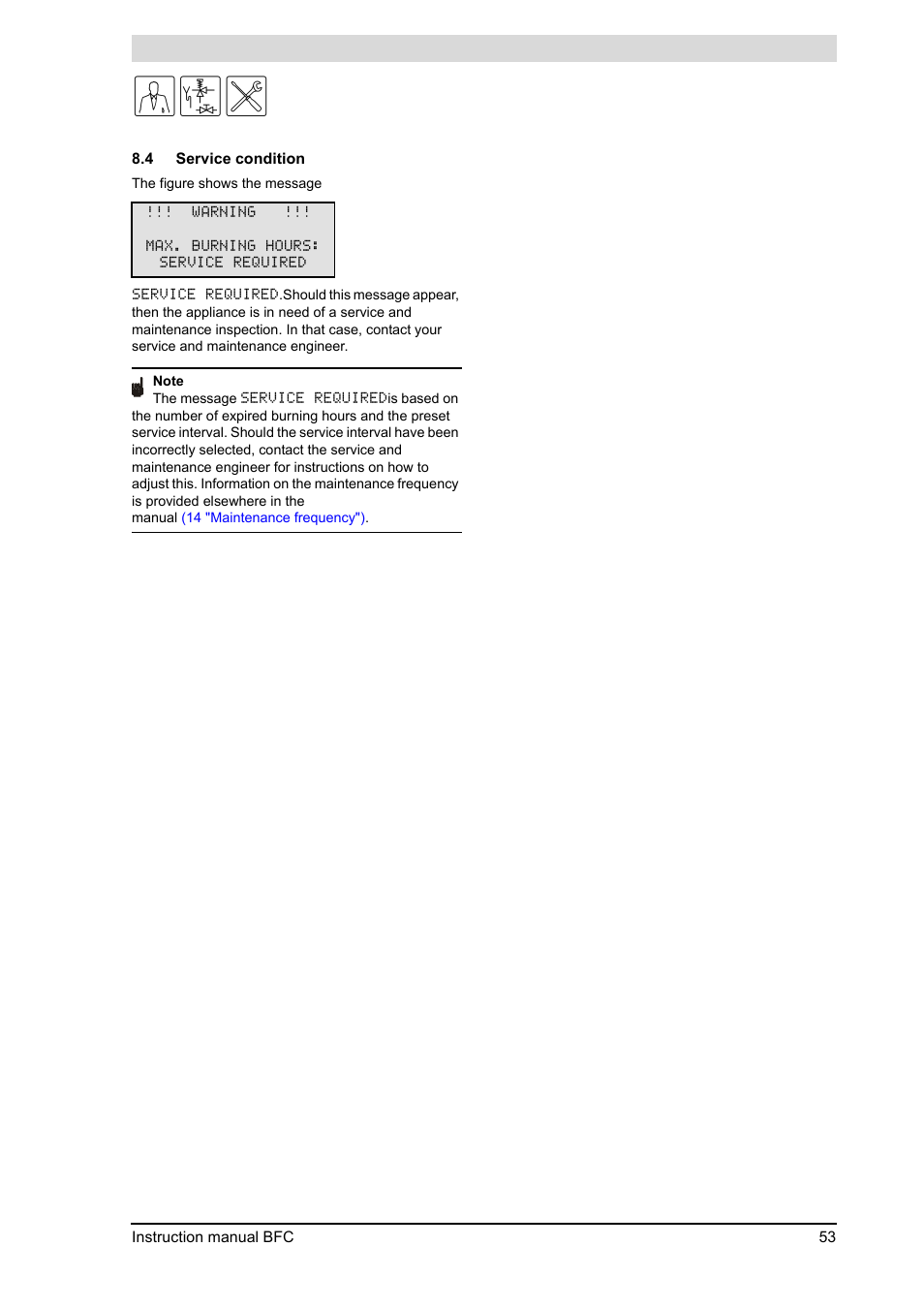 Service condition | A.O. Smith 120 through 250 Series User Manual | Page 53 / 98