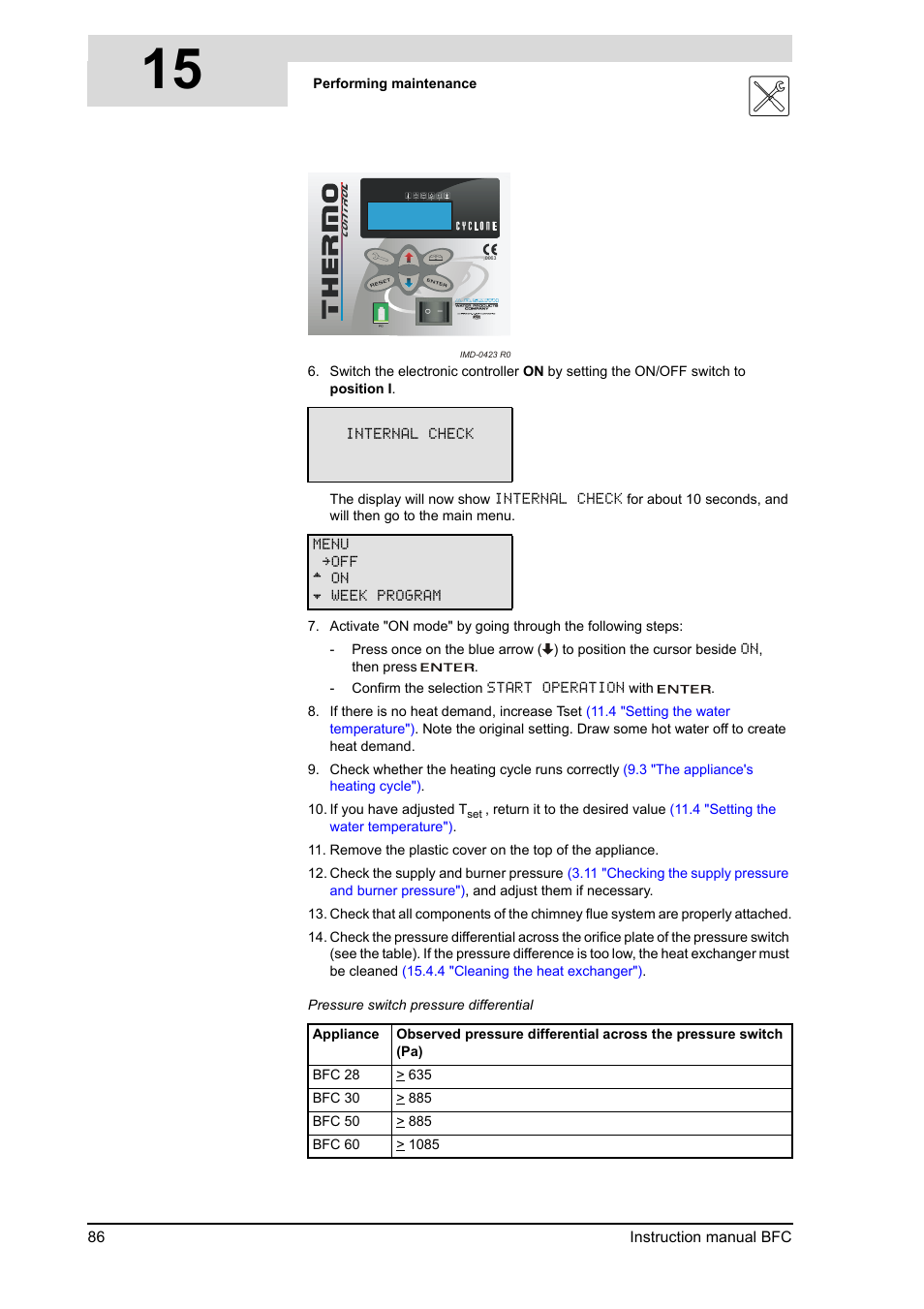 15 s | A.O. Smith 120 through 250 Series User Manual | Page 86 / 98