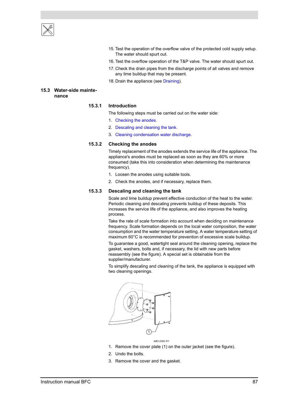 Water-side maintenance | A.O. Smith 120 through 250 Series User Manual | Page 87 / 98