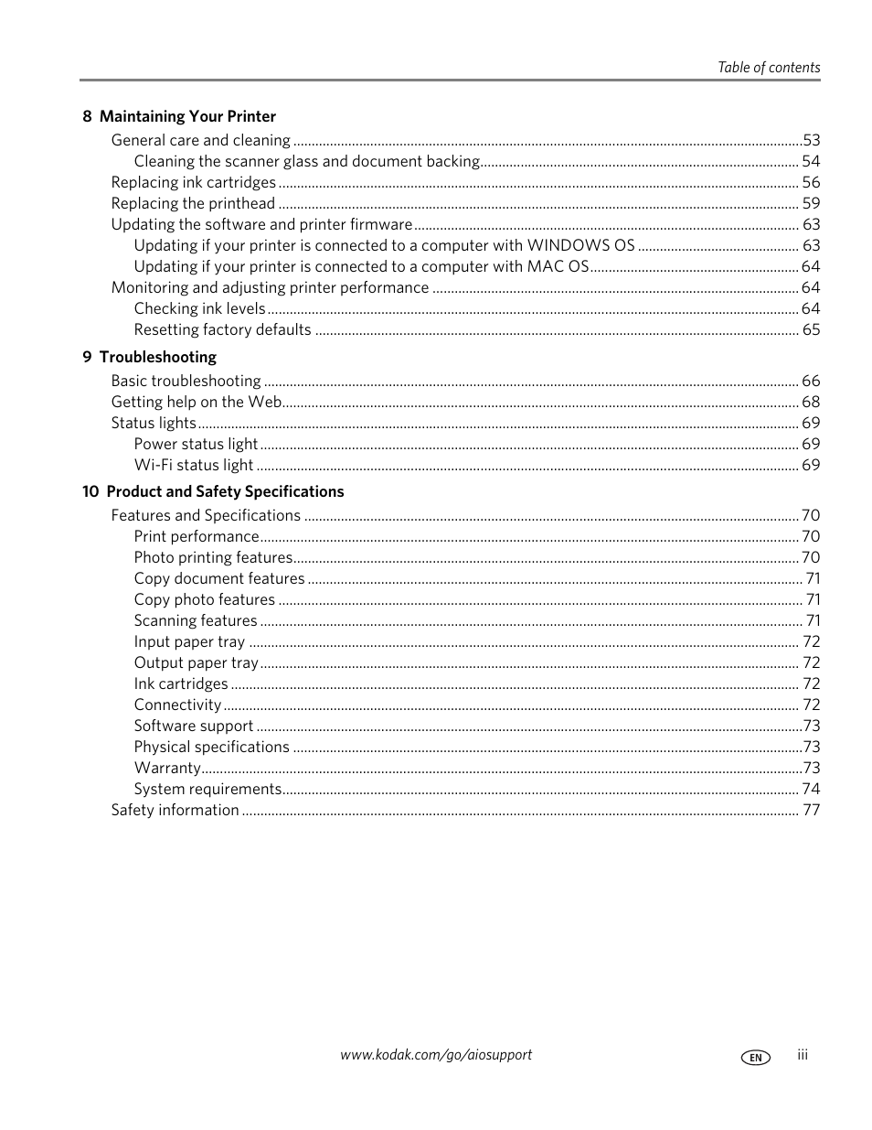 Kodak ESP Office 6150 User Manual | Page 5 / 94