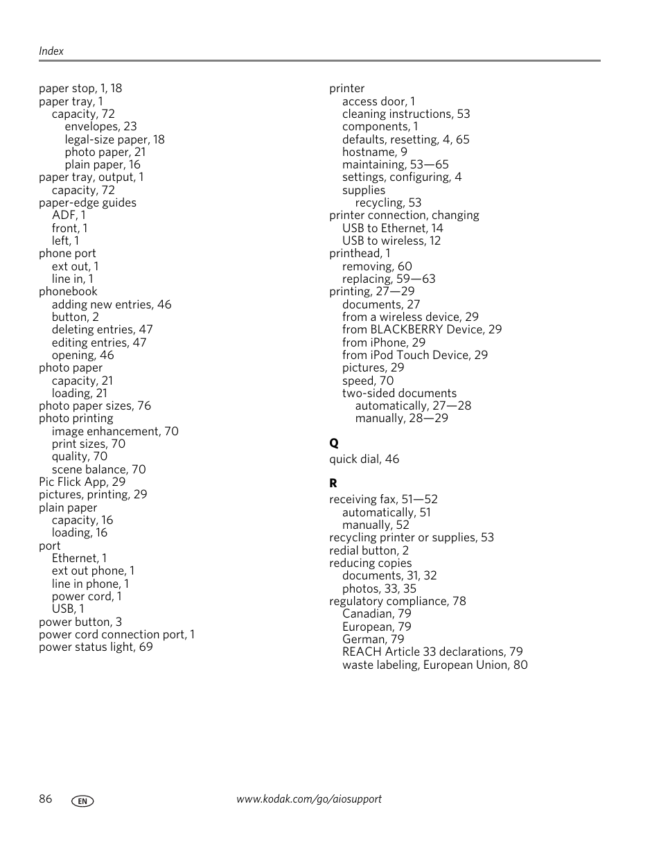 Kodak ESP Office 6150 User Manual | Page 92 / 94