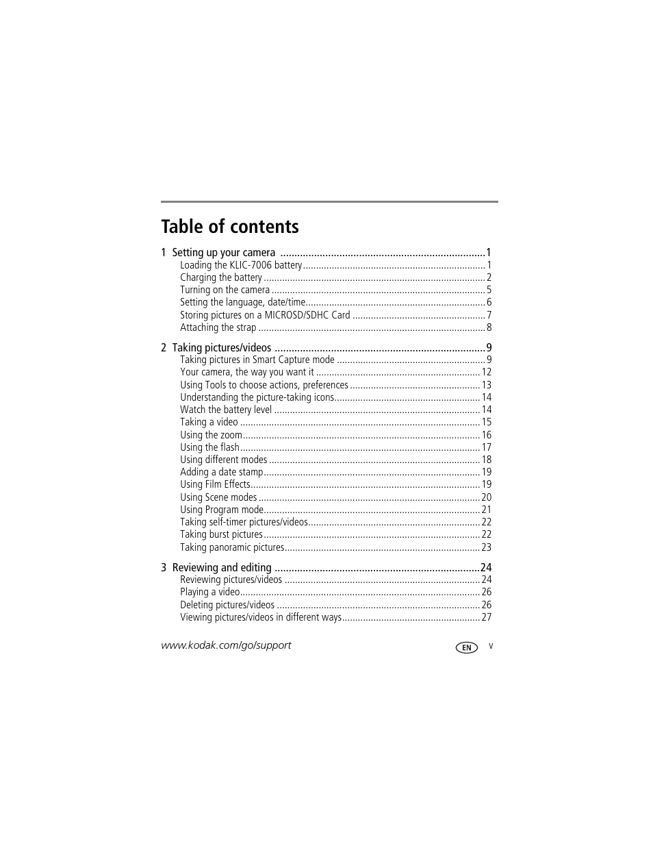 Kodak TOUCH M5370 User Manual | Page 7 / 81