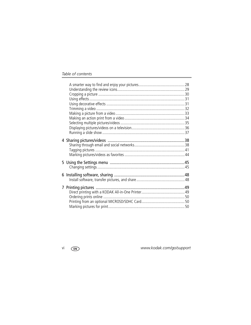 Kodak TOUCH M5370 User Manual | Page 8 / 81