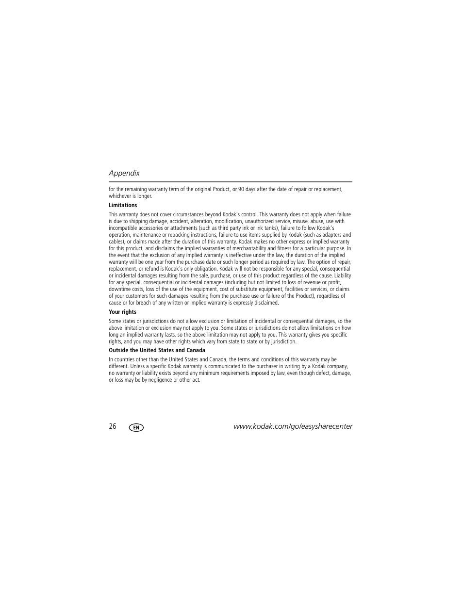 Kodak M893 IS User Manual | Page 26 / 29