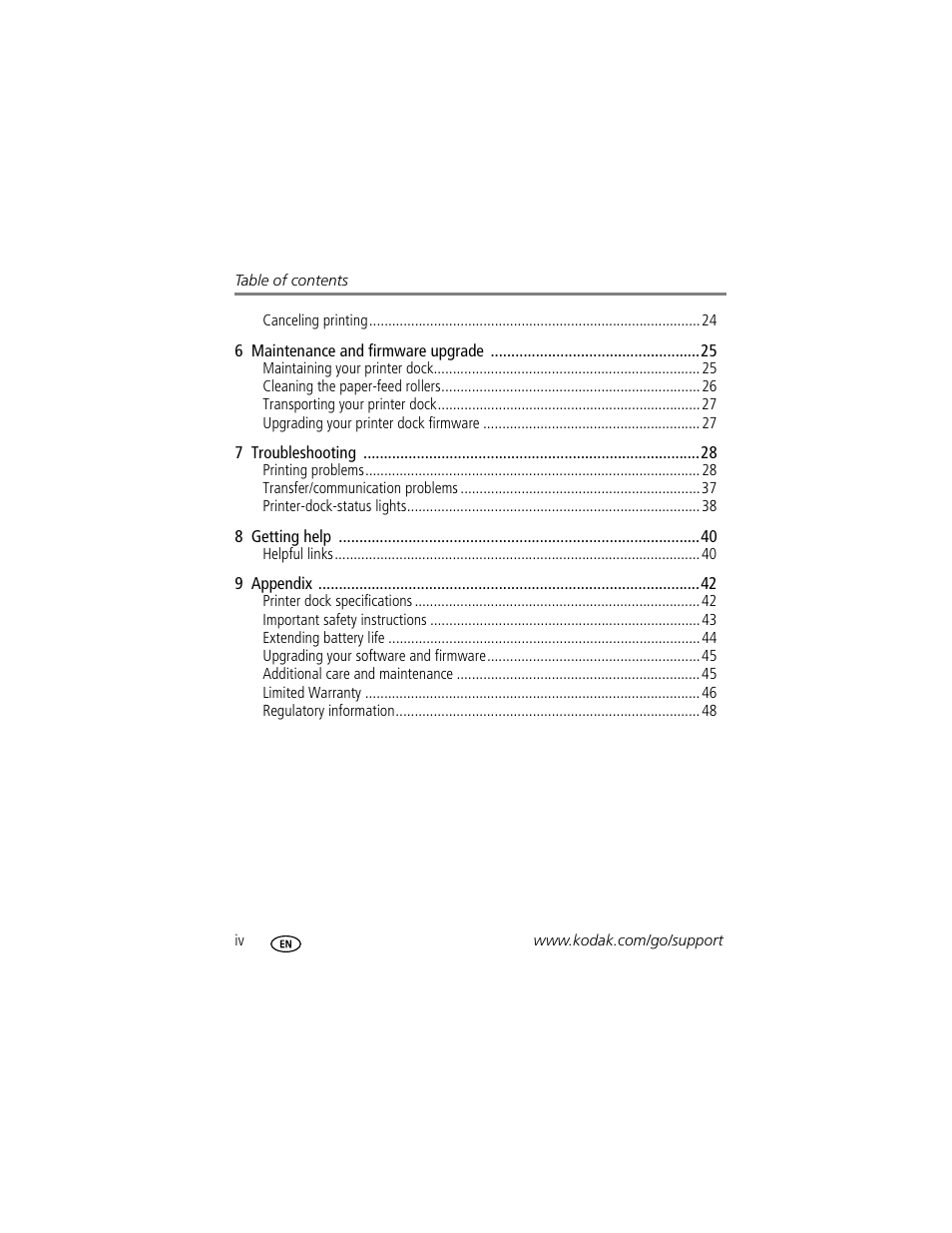 Kodak G610 User Manual | Page 6 / 59