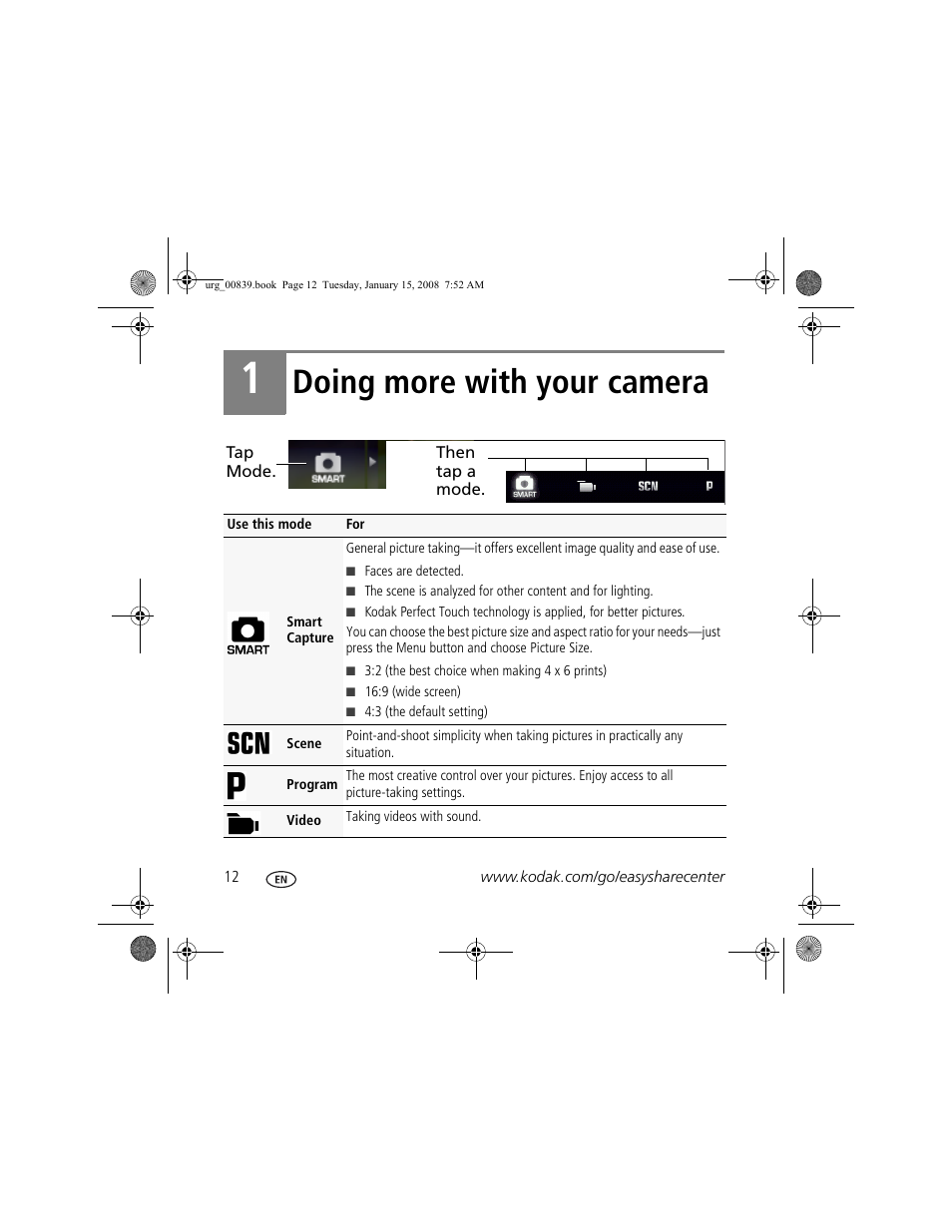 Doing more with your camera | Kodak V1073 User Manual | Page 12 / 27