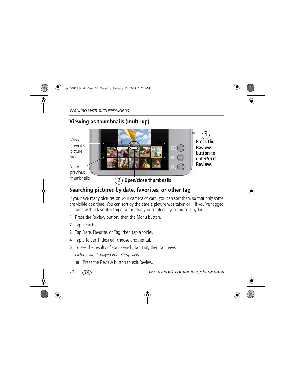 Kodak V1073 User Manual | Page 20 / 27