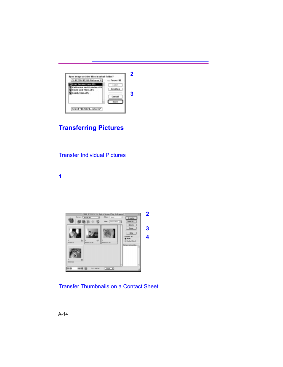 Transferring pictures | Kodak DC260 User Manual | Page 117 / 140