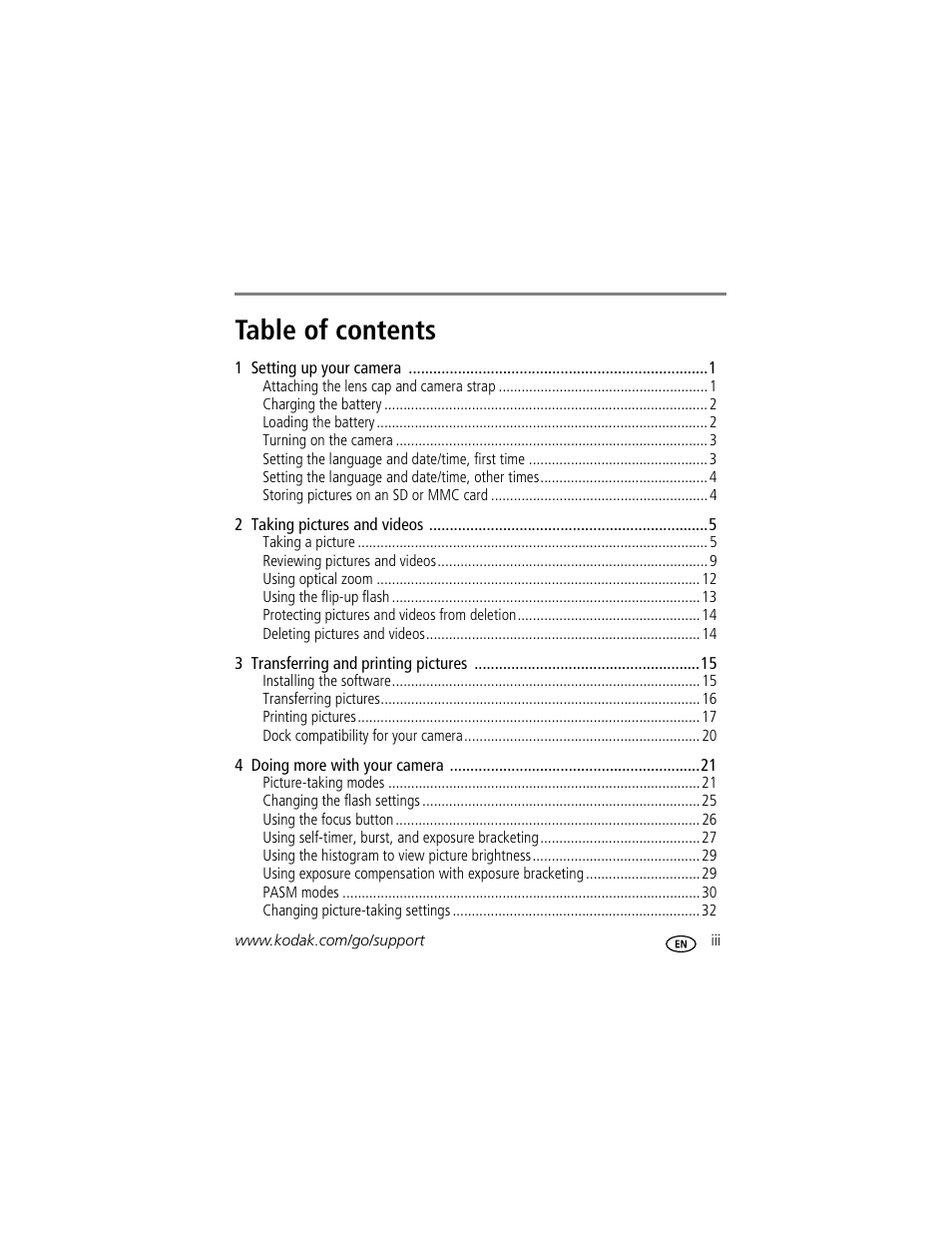 Kodak Z612 User Manual | Page 5 / 90