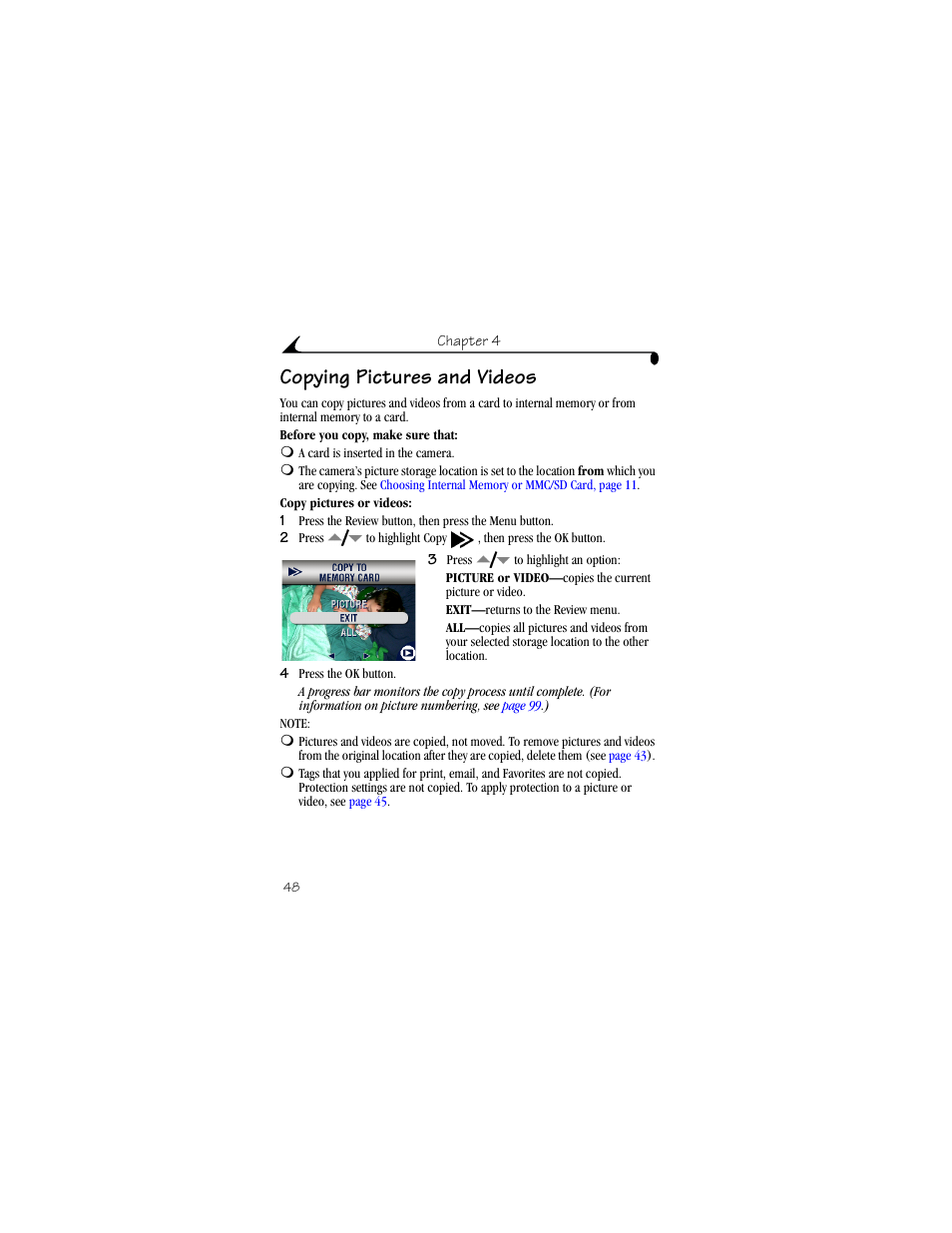 Copying pictures and videos | Kodak LS633 User Manual | Page 60 / 124
