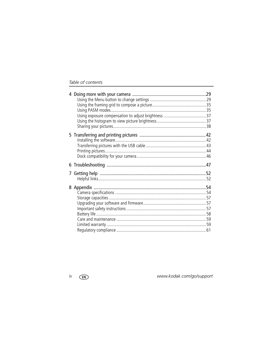 Kodak ZD8612 IS User Manual | Page 6 / 76