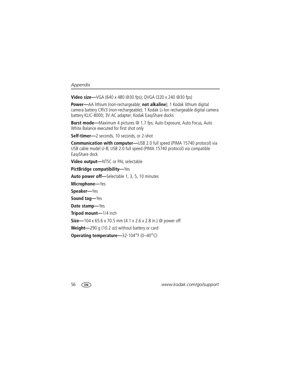 Kodak ZD8612 IS User Manual | Page 62 / 76