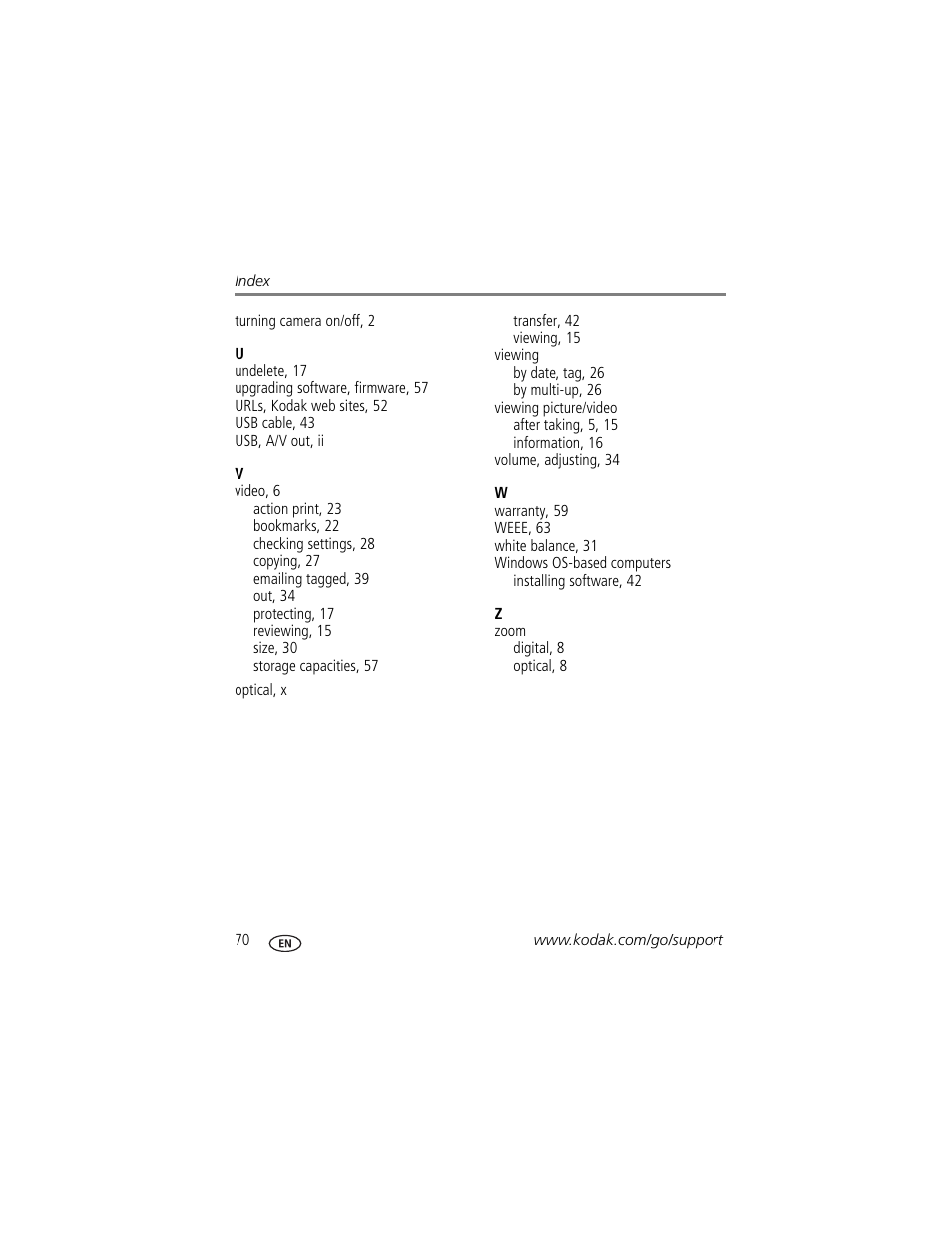 Kodak ZD8612 IS User Manual | Page 76 / 76